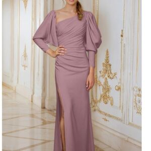 Elegant Mauve Evening Gown